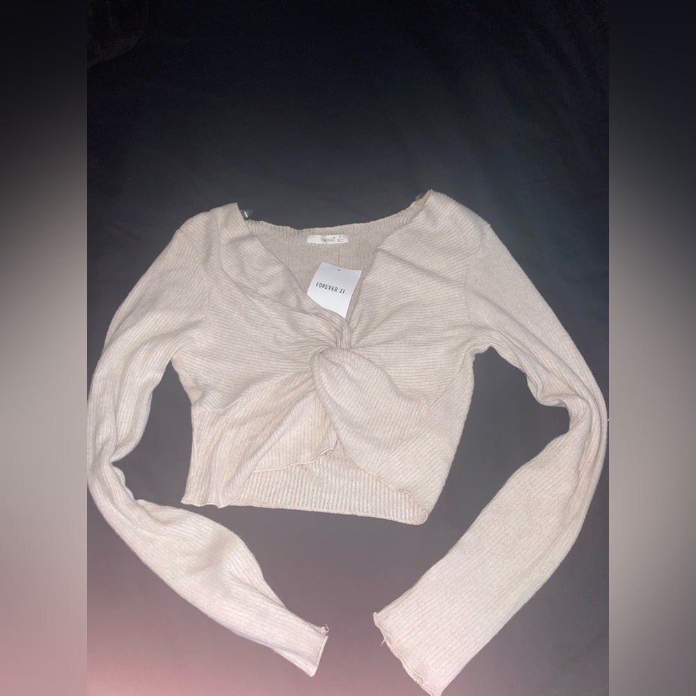 forever 21 love sleeve crop top